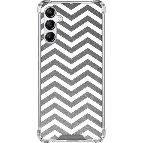 Silver Chevron Galaxy A15 5G Clear Case